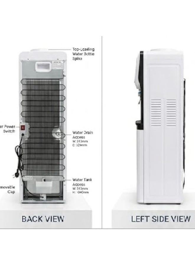PRIME TECH Hot and Cold Water Dispenser with Cabinet PT-27, 12 Liters - White and Black - Image 4