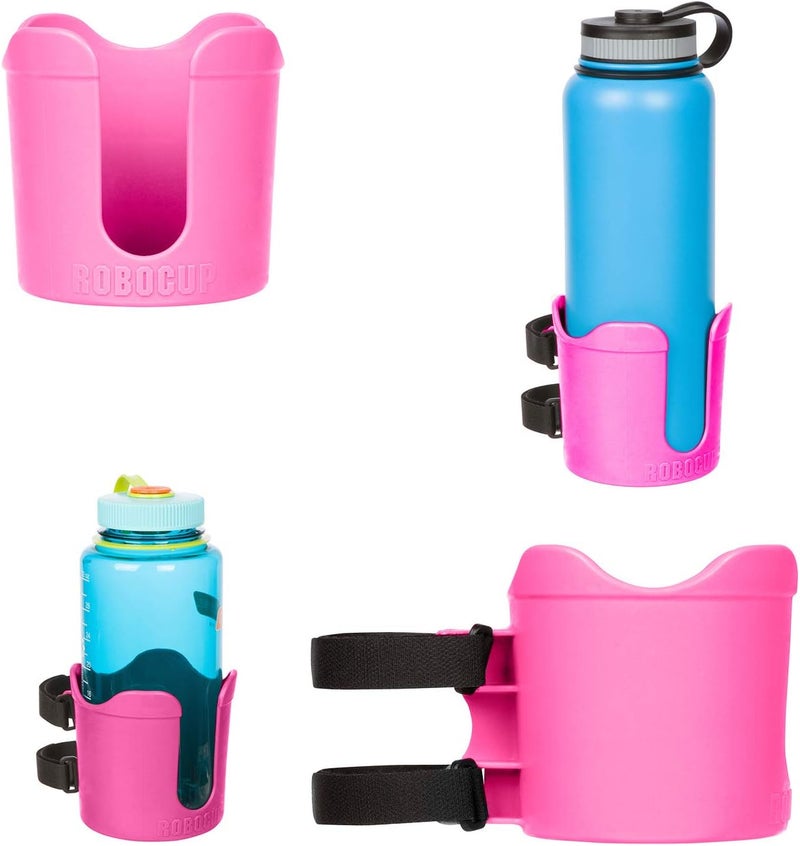 ROBOCUP Plus, (HOT Pink), Add-On Accessory XL Extension Cup Holder, Larger Drink Capacity, Perfect for Boats, Golf Carts, Walkers, Wheelchairs and Work. Made in USA (Includes 1) - Image 1