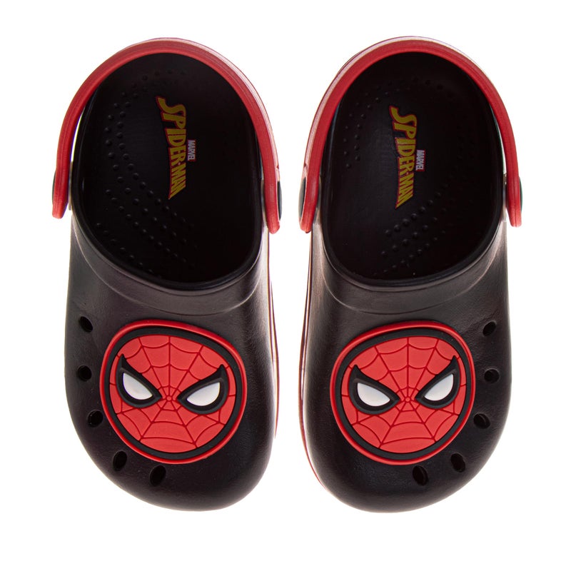 Josmo Boys Spider-Man Clog Sandals Marvel Waterproof Slip-On Slides Closed Toe Clogs with Backstrap- Black Red Size 9-10 Toddler - Image 4