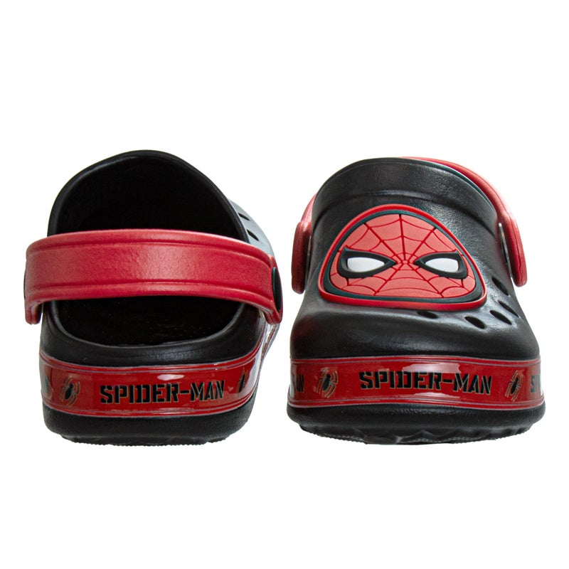 Josmo Boys Spider-Man Clog Sandals Marvel Waterproof Slip-On Slides Closed Toe Clogs with Backstrap- Black Red Size 9-10 Toddler - Image 3