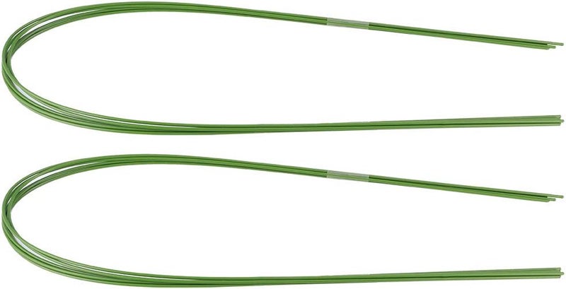 ويوبلز دعامات البيوت الزجاجية، 12 قطعة من أسلاك الحديد المرنة المطلية بالبلاستيك لدعم نباتات الزهور، حلقات البيوت الزجاجية - Image 2