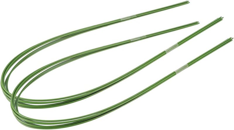 ويوبلز دعامات البيوت الزجاجية، 12 قطعة من أسلاك الحديد المرنة المطلية بالبلاستيك لدعم نباتات الزهور، حلقات البيوت الزجاجية - Image 4