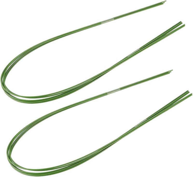 ويوبلز دعامات البيوت الزجاجية، 12 قطعة من أسلاك الحديد المرنة المطلية بالبلاستيك لدعم نباتات الزهور، حلقات البيوت الزجاجية - Image 1