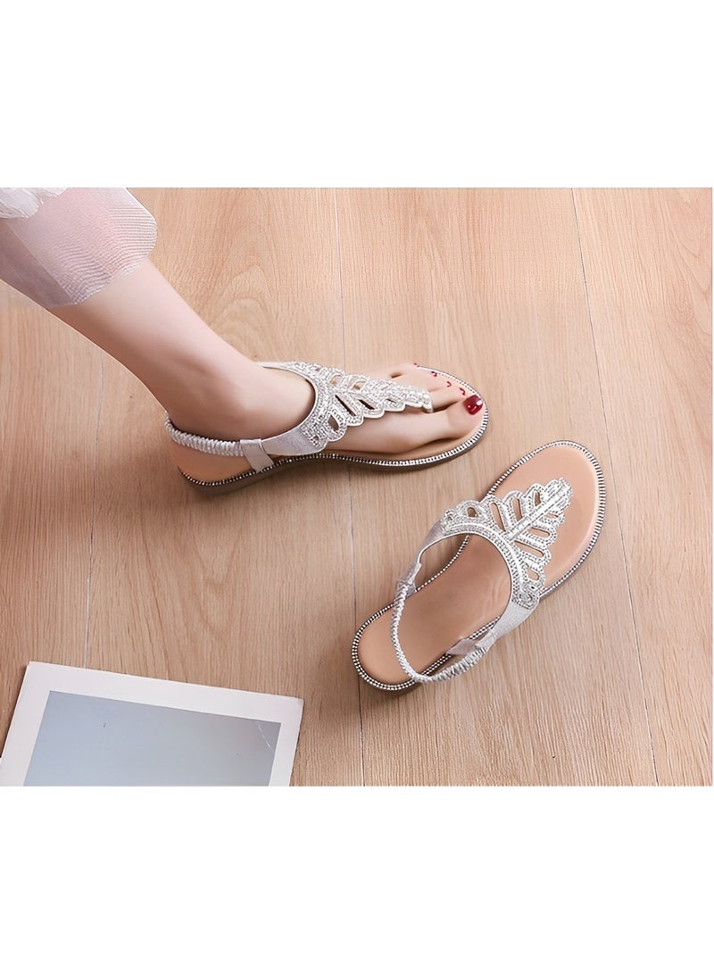 ريوكل صنادل نسائية بكعب إسفيني أحذية تقويم العظام مريحة وأنيقة بكعب إسفيني صندل مريح مضاد للانزلاق للمشي - Image 2