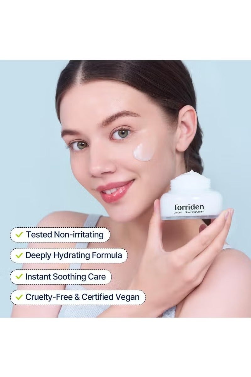 Torriden DIVE IN Hyaluronic Acid Soothing Cream 100ml (3.38 fl. oz) | Revitalizing Facial Moisturizer for Sensitive and Dry Skin | Hyaluronic Acid, Panthenol, Allantoin - Image 5