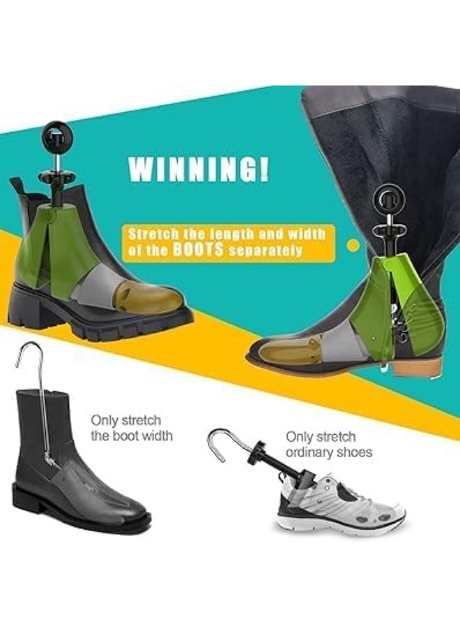 عربست مشد أحذية، مشد أحذية للنساء والرجال، قابل للتمدد في أربعة اتجاهات، يُشكل الجزء الداخلي من الحذاء، مناسب للأحذية الطويلة والأحذية ذات الأربطة أو السحابات، لمعظم الأحذية المسطحة والأحذية ذات الكعب العالي، قابل لتعديل الطول والعرض. - Image 2