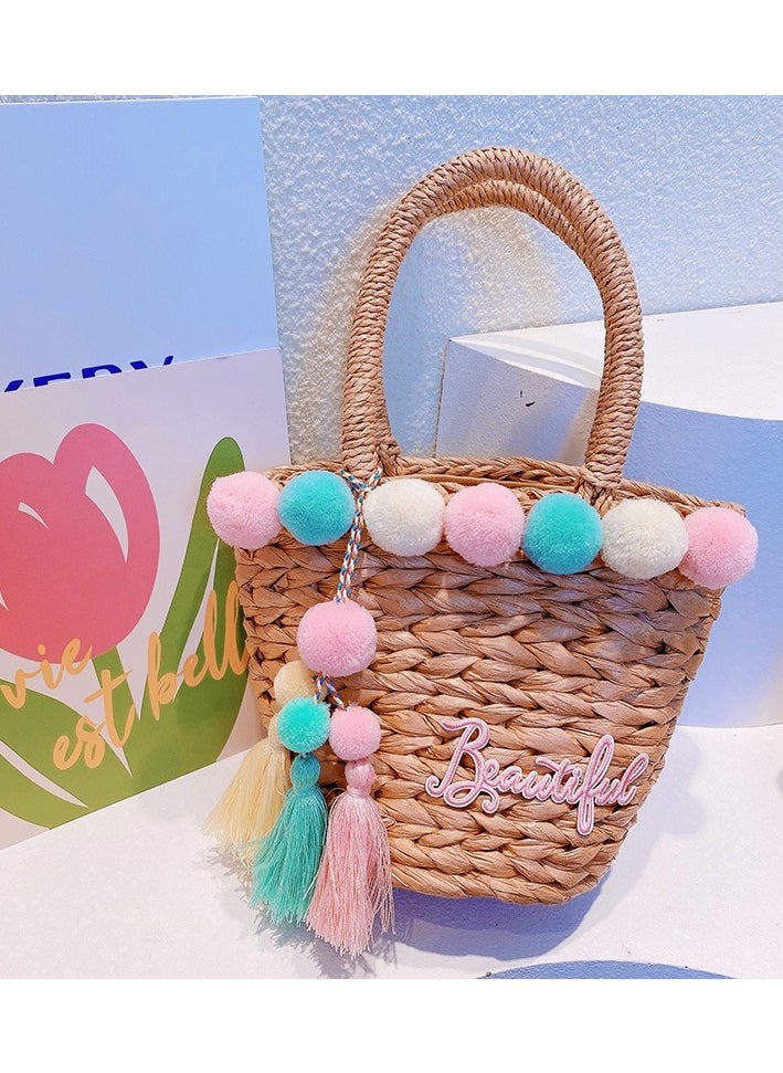 KUYING - New Summer Minimalist Girl Style Grass Woven Handbag - Image 1