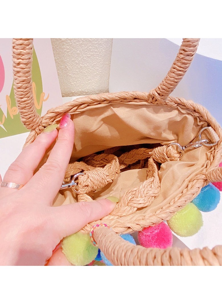 KUYING - New Summer Minimalist Girl Style Grass Woven Handbag - Image 1