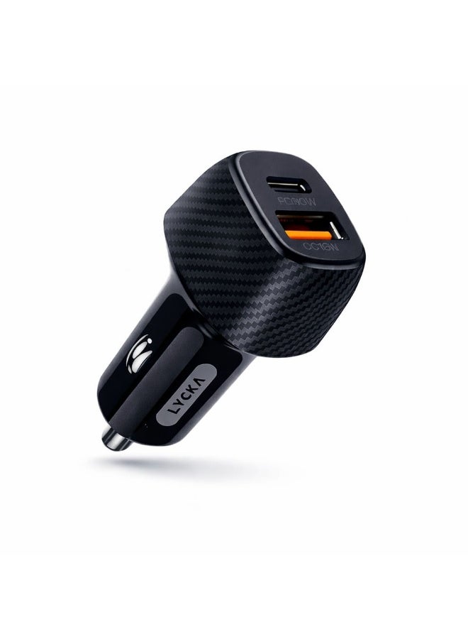 Lycka PD30W Fast Car Charger Dual Port USB C QC3.0 Charger - Image 3