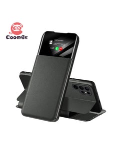 CoomBe Samsung Galaxy S23 Ultra Smart View Wallet Case Black  - Image 1