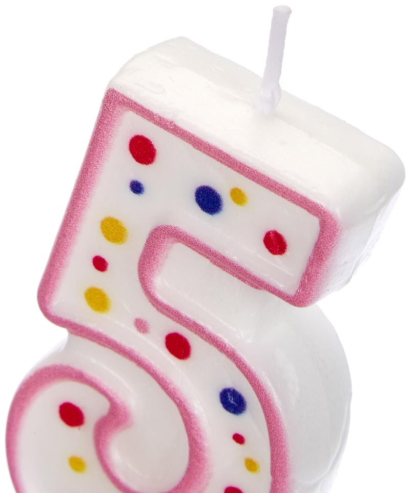 PME Pink Number 5 Candle - Image 3