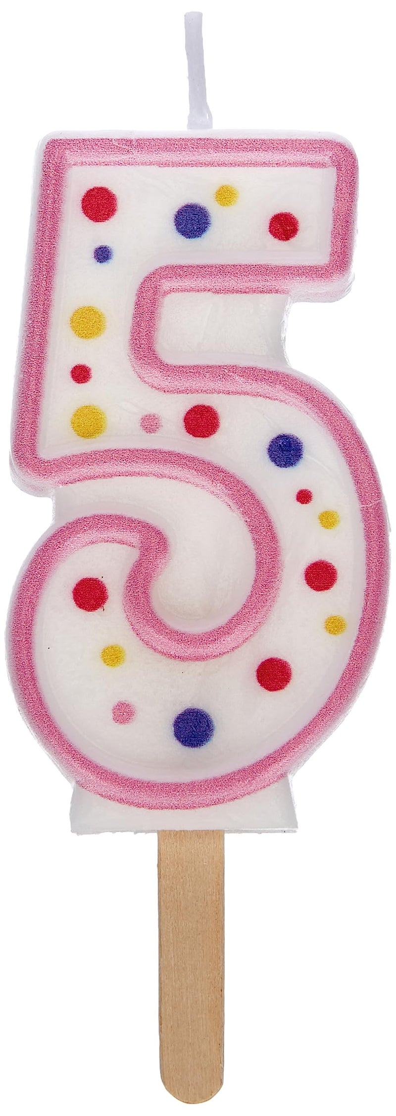 PME Pink Number 5 Candle - Image 1