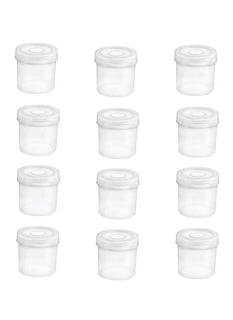 PMW - FARMAR 55 - Cosmetic Empty Jar Pot Eyeshadow Makeup Face Cream Refillable Container Transparent - Pack of 12