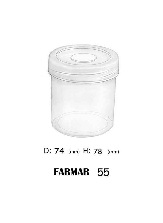 PMW PMW - FARMAR 55 - Cosmetic Empty Jar Pot Eyeshadow Makeup Face Cream Refillable Container Transparent - Pack of 12  - Image 2