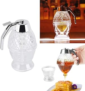 W WBLD W WBLD Squeeze Honey Dispenser,Plastic No Drip Maple Syrup Dispenser,Juice Jar Container Bee Drip Dispenser, Honey Pot - Image 1