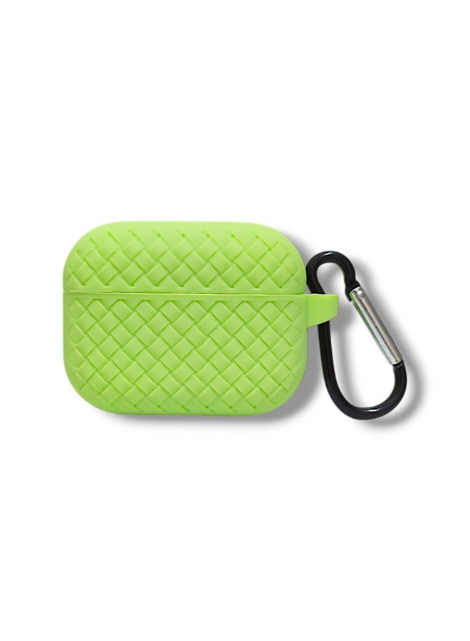 AirPods Pro Silicone Case with Stylish Ribbed Design - Phosphor Green - Image 1