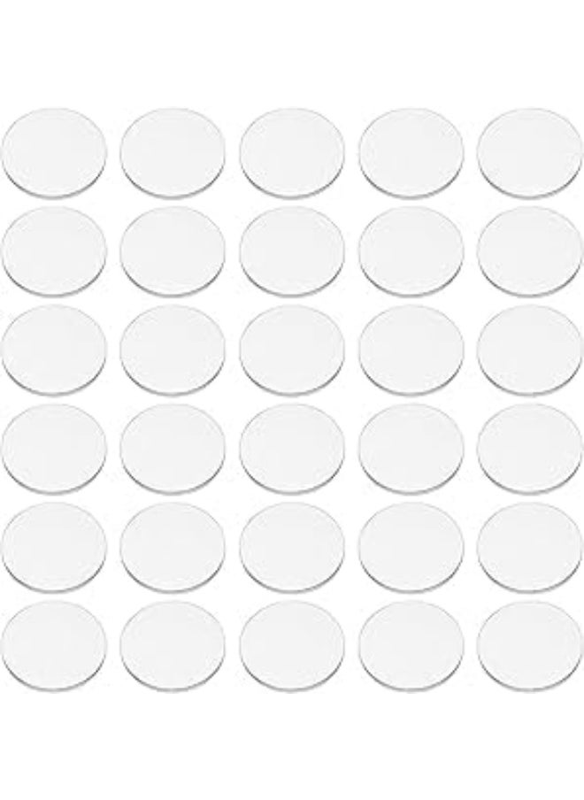 Horoof Home Horoof Home® 60 Pcs Clear Acrylic Circle Blanks – 3 cm Diameter, 2mm Thick – Transparent Round Acrylic Discs for DIY Crafts, Laser Cutting, Engraving, Painting, Keychains, and Decorations  - Image 1