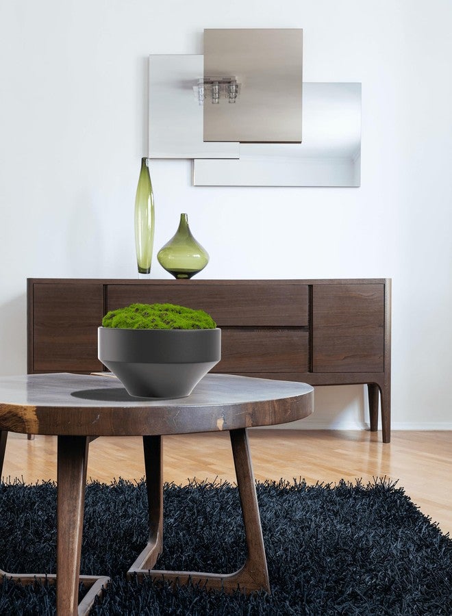 NAHARO New Moss Bowl, Handmade Ceramic. 11" Artificial Moss Bowl Centerpiece for Home Decoration, Living Room, Office - Image 2