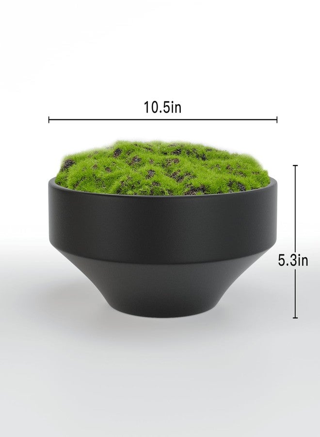 NAHARO New Moss Bowl, Handmade Ceramic. 11" Artificial Moss Bowl Centerpiece for Home Decoration, Living Room, Office - Image 3