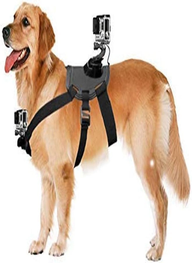 Action Pro Adjustable Dog Harness Chest and Back Mount Compatible with GoPro Hero 13/12/11/10/9/8/7/6/5/4/3+/3/SJCAM/YI/4k/EKen Action Camera,Black - Image 3