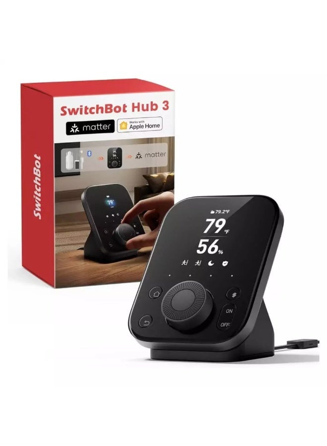 SwitchBot Hub 3 | Smart Home Hub with 2.4″ IPS Screen & Knob Control - Image 1