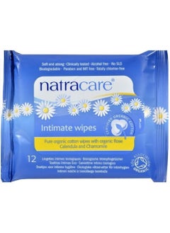 NATRACARE NATRACARE Wipes,Intimate,Cotton, 12 CT (Pack of 6) 