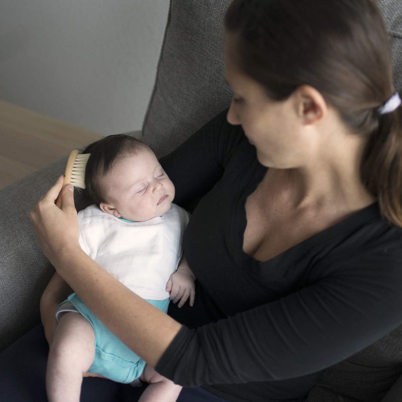 green sprouts Muslin Bibs Made from Organic Cotton| 4 Absorbent Layers Protect from sniffles, Drips, & drools | 100% Organic Cotton Muslin, Adjustable snap Closure, Machine Washable,5 Count - Image 5