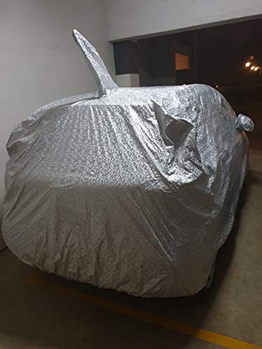 The Autostory Waterproof Car Body Cover Compatible with Maruti Suzuki Ignis with Mirror Pockets (Shinning Silver) - Image 4
