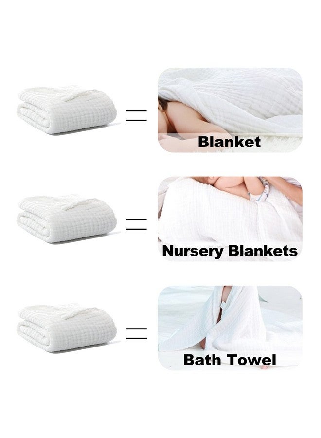 Setaria Viridis Baby Muslin Bath Towels- 3pcs Super Soft Cotton Muslin Baby Blanket Delicate Skin- 6 Layers Muslin Towels for Baby - Image 1