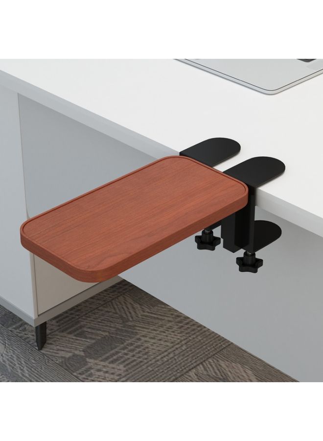 BURAQ Computer Desk Rotatable Arm(Teak Color Wooden Board) - Image 1