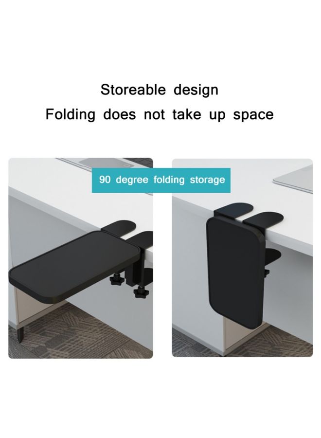 BURAQ Computer Desk Rotatable Arm(Teak Color Wooden Board) - Image 3