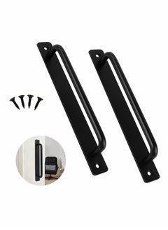 Y&D 2Pack Door Handles Pull Push Barn Handle Heavy Duty Aluminium Alloy Safety Grab for Bar Toilet Cabinet Garage Shed Hardware Bathrooms Shower Decorative  - Image 1