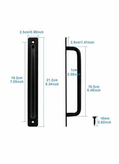 Y&D 2Pack Door Handles Pull Push Barn Handle Heavy Duty Aluminium Alloy Safety Grab for Bar Toilet Cabinet Garage Shed Hardware Bathrooms Shower Decorative  - Image 5