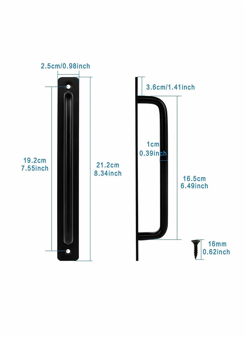 Y&D 2Pack Door Handles Pull Push Barn Handle Heavy Duty Aluminium Alloy Safety Grab for Bar Toilet Cabinet Garage Shed Hardware Bathrooms Shower Decorative  - Image 5