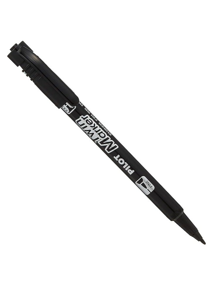 بايلوت 6 قطع قلم تحديد مزدوج ذو طرف رفيع أسود - Image 3