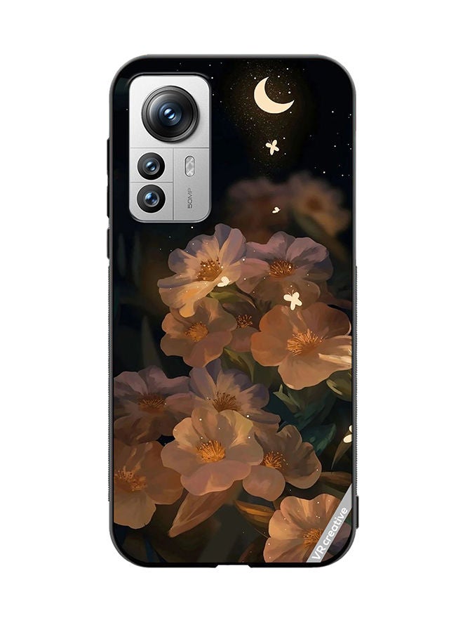 VR CREATIVE Protective Case Cover For Xiaomi 12 Pro Flower With Butterfly Design Multicolour - Image 1