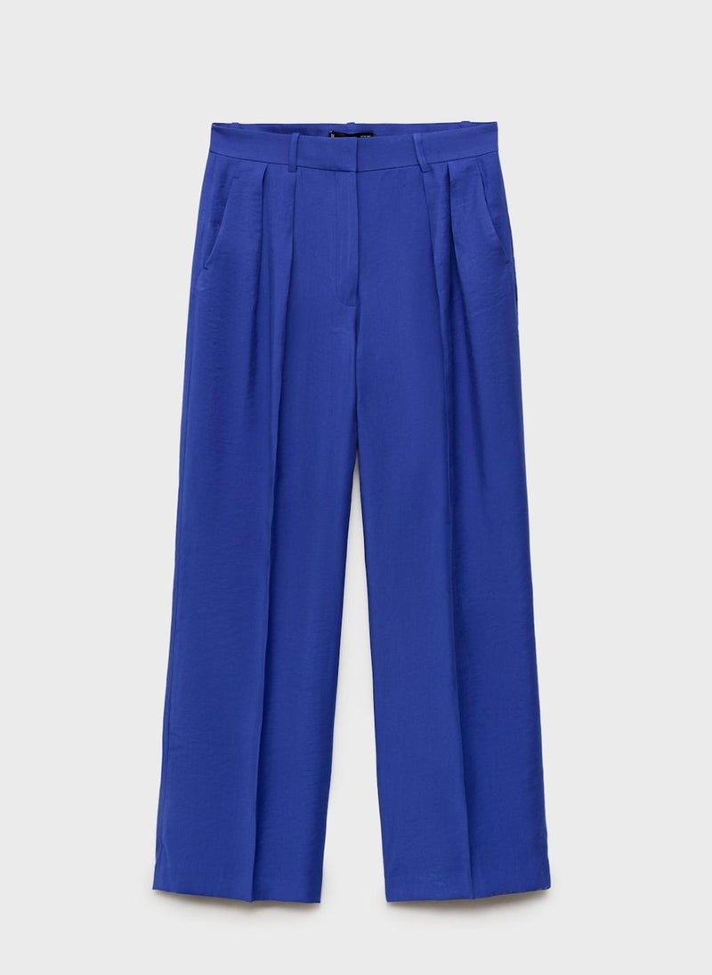 MANGO - Pleated Wideleg Suit Pants - Image 1