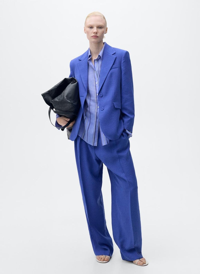 MANGO - Pleated Wideleg Suit Pants - Image 1