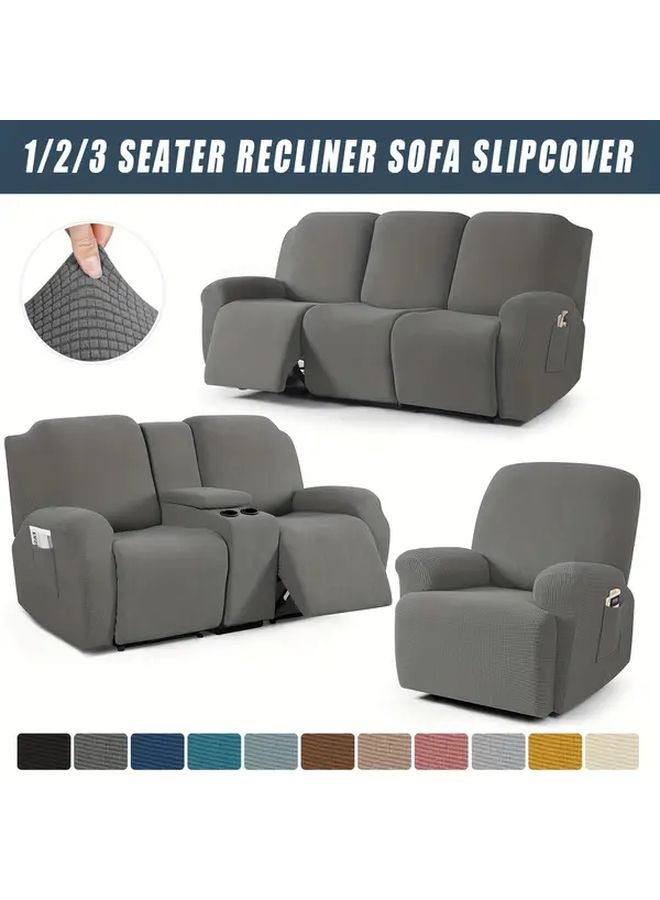 طقم غطاء أريكة ثلاثية المقاعد قابل للانحناء باللون البني القهوة الغامق، كامل التغطية، مصنوع من المخمل الصناعي المشابه للجاد - Image 2