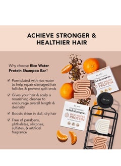 Kitsch Kitsch Rice Water Shampoo Bar for Hair Growth | Vegan & All Natural Hair Growth Shampoo Bar | Made in US | Rice Shampoo Bar for Strengthening Weak or Damaged Hair | Paraben Free | Sulfate Free, 3.2oz  - Image 3