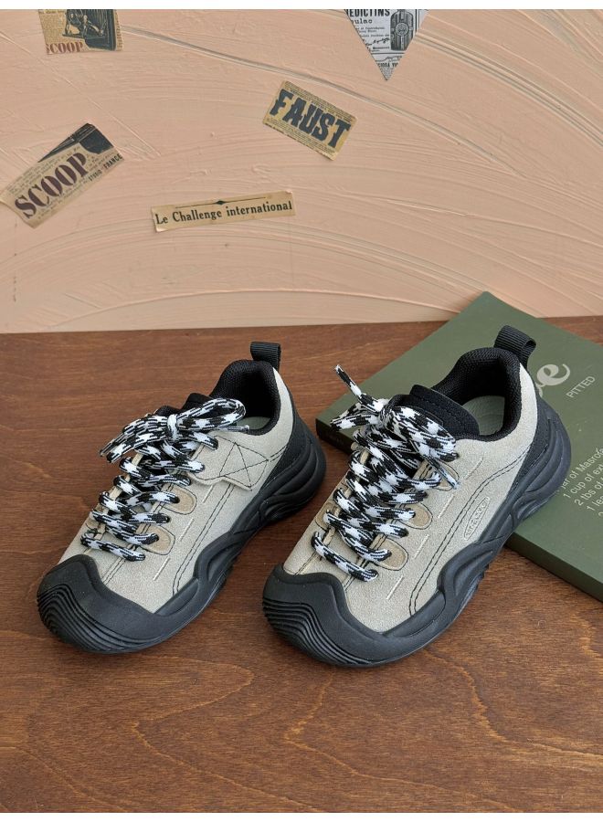 Xshx Wilderness Mountain Series | Boys And Girls Autumn Functional Outdoor Shoes With Rubber Soles, Closed Toe, Stable Heel, Velcro, Cowhide Leather