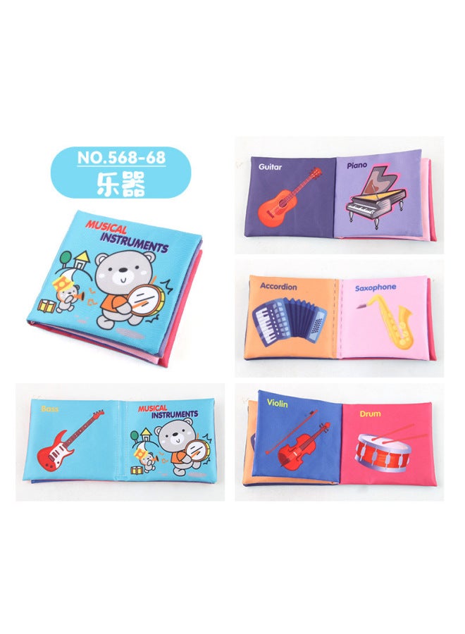 Three-dimensional Baby Cloth Book Hand Tear Not To Rot With Ring Paper English Palm Book Cognition Baby Cloth Book Rg - Image 1