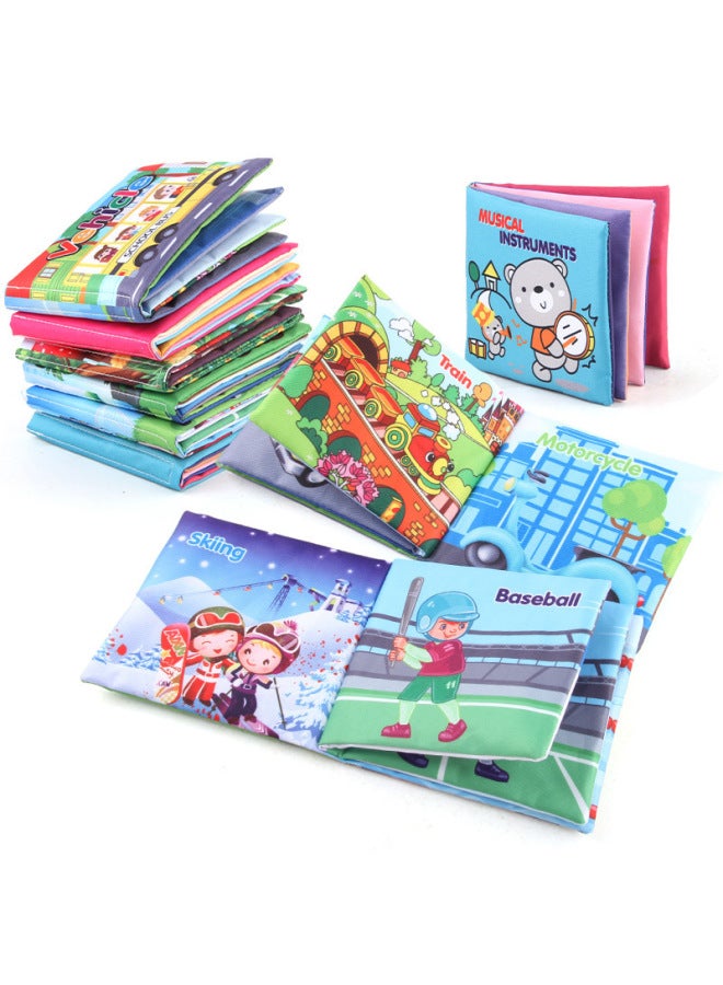 Three-dimensional Baby Cloth Book Hand Tear Not To Rot With Ring Paper English Palm Book Cognition Baby Cloth Book Rg - Image 2
