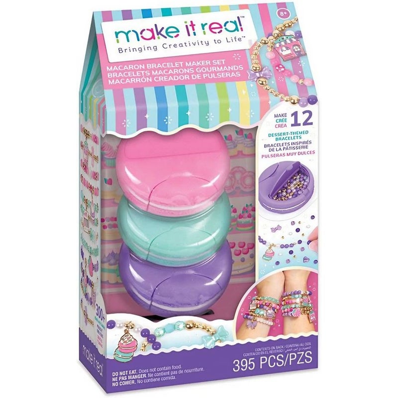 Make It Real DIY Macaron Bracelet Maker Kit (395 Pieces) - Image 1