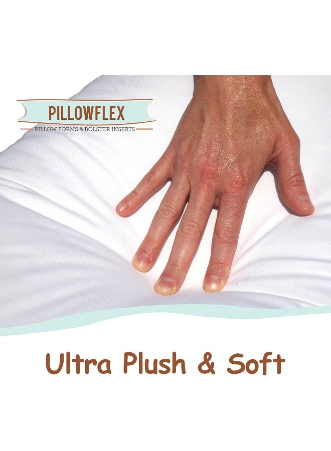 PILLOWFLEX Pillowflex Synthetic Down Pillow Insert  16x20 Down Alternative Pillow Ultra Soft Large Rectangle Lumbar Back Neck Sleeping Pillow  1 Decorative Pillow Form  - Image 2