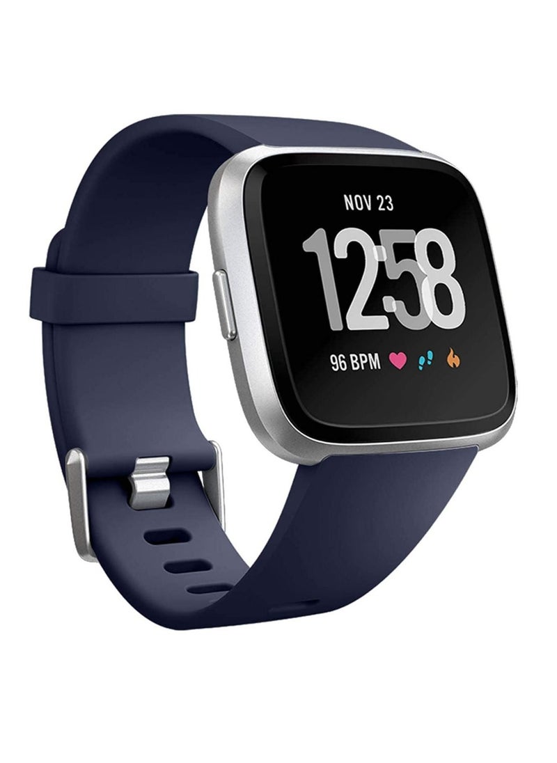 Excefore Strap Compatible With Fitbit Versa/Versa 2/Fitbit Versa Lite. It Is Suitable For Ladies And Men. Classic Soft Silicone Sports Strap. Adjustable Wrist Strap (2 Straps, Black And Blue)  - Image 3