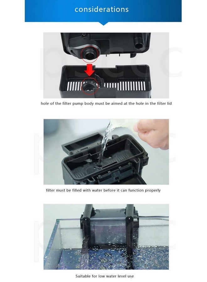 VAYINATO Sunsun Hbl Series Hang On Back Cannister Filter For Aquarium Fish Tank(Hbl-801 6W 500L/H Suitable For 20-40 Cm Tank) By Pezlifeworld - Image 3