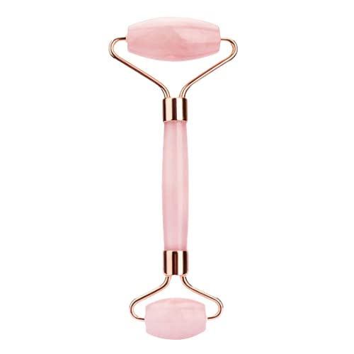 Getmecraft Rose Quartz Face Roller and Gua Sha Set Jade Roller for Skin Care, Anti Ageing 100% Natural Rose Quartz Jade Stone - Image 2