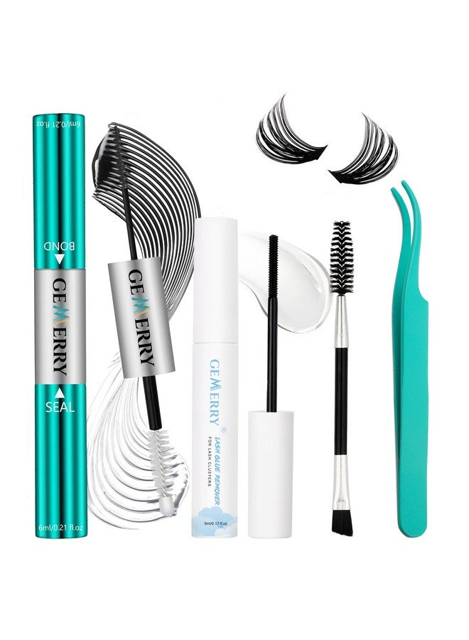 جيمري طقم رموش مكون من 3 قطع لتثبيت الرموش وختمها مع مزيل غراء الرموش وملقط الرموش وغراء الرموش المقاوم للماء لتجمعات الرموش وإزالة سريعة لتمديد الرموش وأدوات وضع الرموش للمبتدئين - Image 1