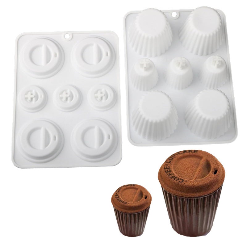 Aringfes Silicone Baking Molds Set, Cupcake Muffin Mold and Cake Moulds, 2 Pieces - Image 1